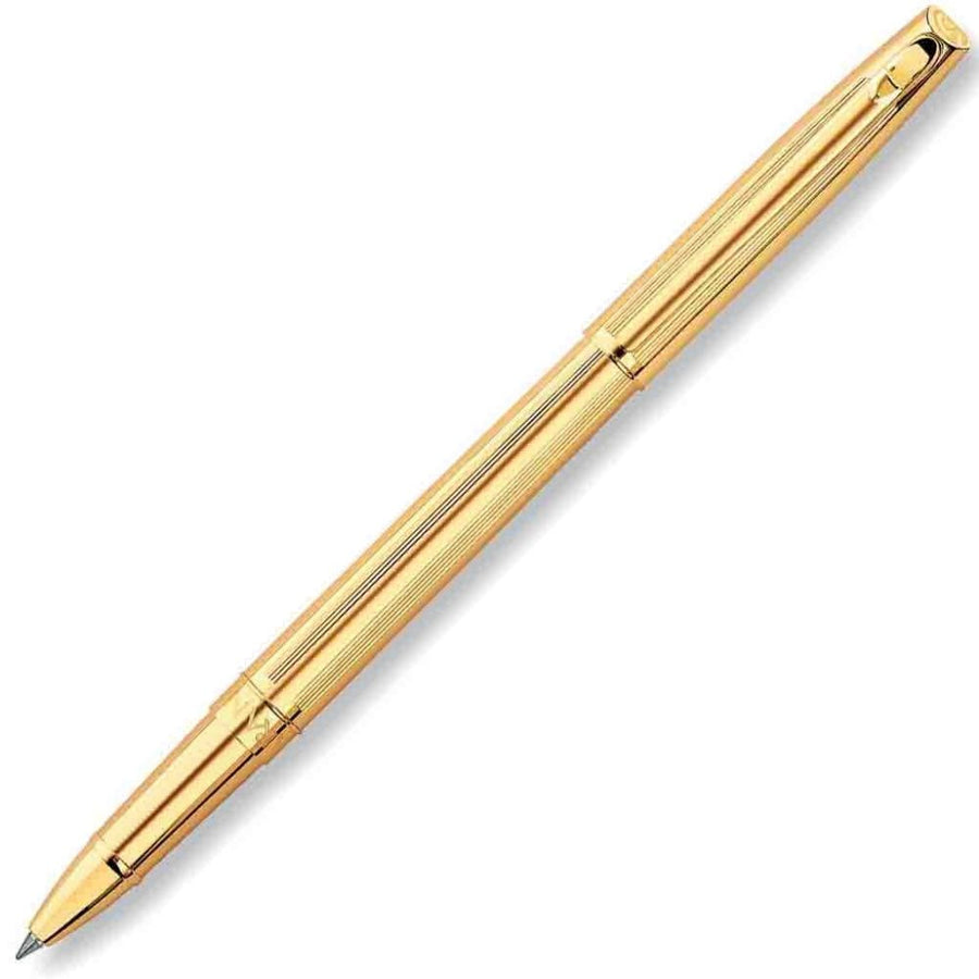 Caran d'Ache Leman Rollerball Pen - Madison Cisele Rolled Gold (SLIM) - KSGILLS.com | The Writing Instruments Expert