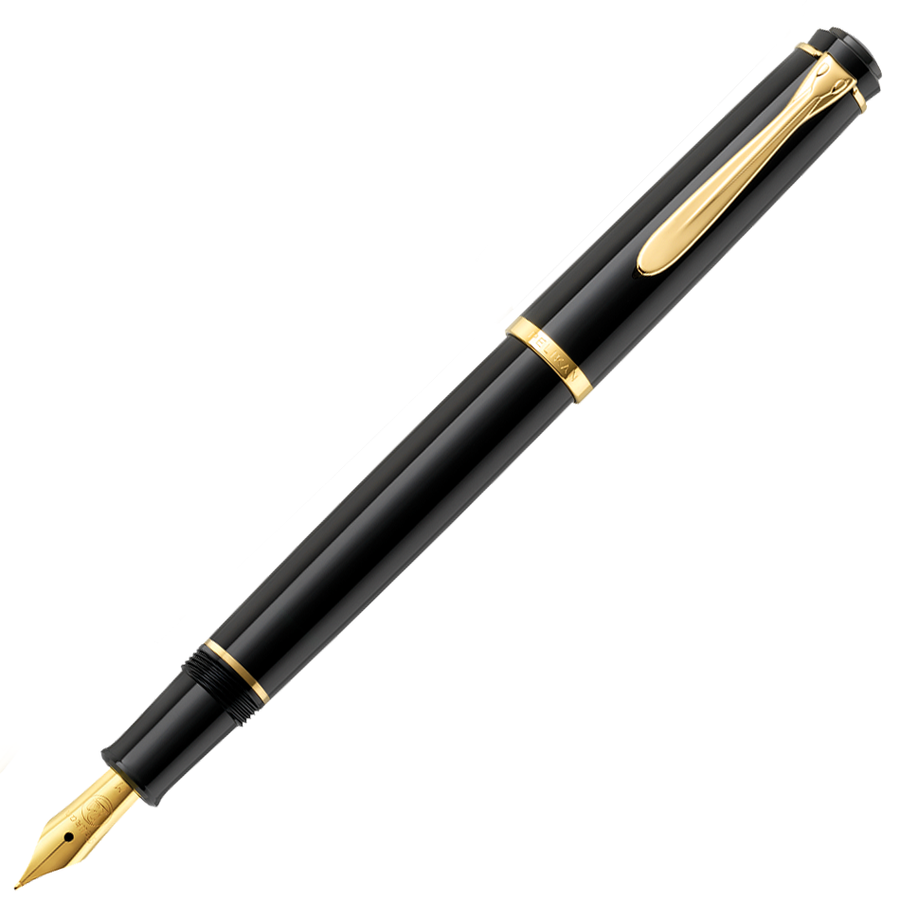 Pelikan Classic P200 Fountain Pen - Black Gold Trim (Cartridge) - KSGILLS.com | The Writing Instruments Expert