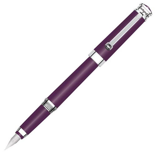 Montegrappa Parola Mauve Chrome Trim Fountain Pen - KSGILLS.com | The Writing Instruments Expert