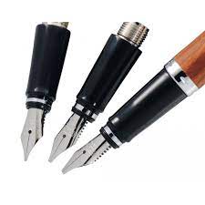 ONLINE Vision Nature Calligraphy Pen SET - Rosewood Brown Chrome Trim (3 in 1 Fountain Pen) - KSGILLS.com | The Writing Instruments Expert