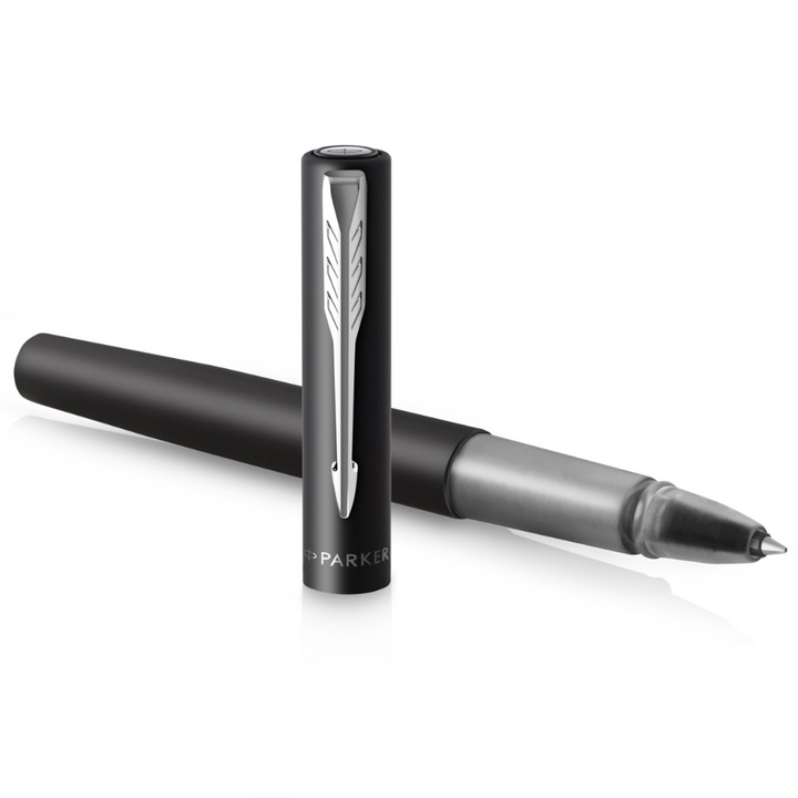 Parker Vector XL Rollerball Pen - Black Chrome Trim - Refill Black Medium - KSGILLS.com | The Writing Instruments Expert