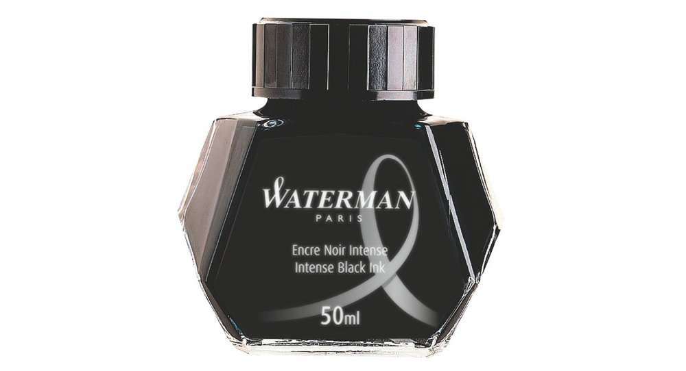 Waterman Ink Bottle 50ml - Intense Black - KSGILLS.com | The Writing Instruments Expert