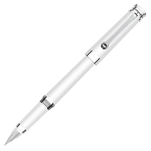 Montegrappa Parola White Chrome Trim Fountain Pen - KSGILLS.com | The Writing Instruments Expert