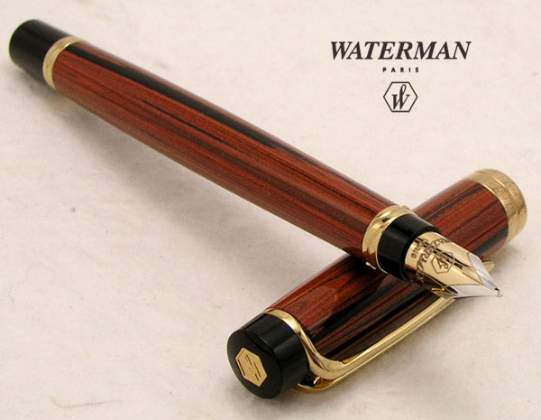 Waterman Liaison Ebonite Orange Gold Trim Fountain Pen - KSGILLS.com | The Writing Instruments Expert