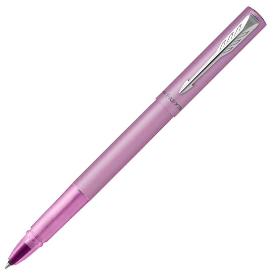 Parker Vector XL Rollerball Pen - Lilac Pink Chrome Trim - Refill Black Medium - KSGILLS.com | The Writing Instruments Expert