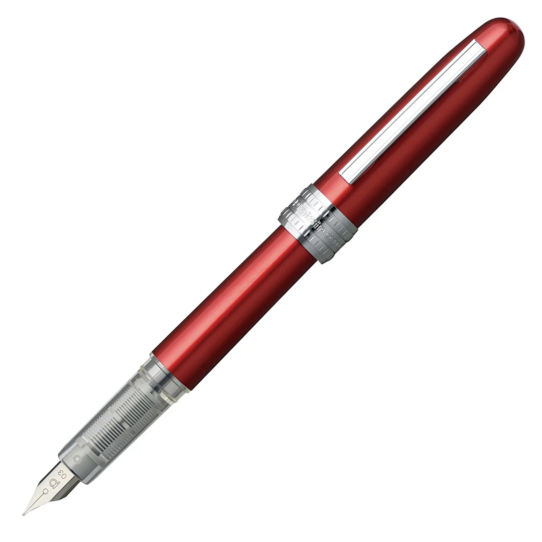 Platinum Plaisir Fountain Pen - Red - KSGILLS.com | The Writing Instruments Expert