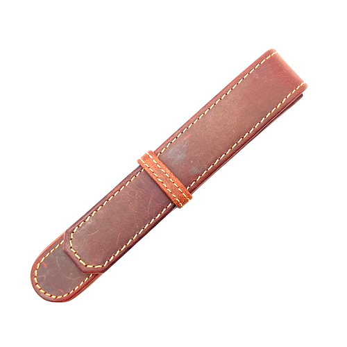 ONLINE PU Leather Pen Pouch - Patina Brown - 1 Pen - KSGILLS.com | The Writing Instruments Expert