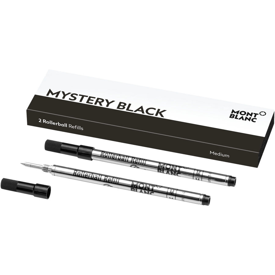 Montblanc Refill Rollerball (2 Per Pack) Mystery Black - Medium (M) - KSGILLS.com | The Writing Instruments Expert