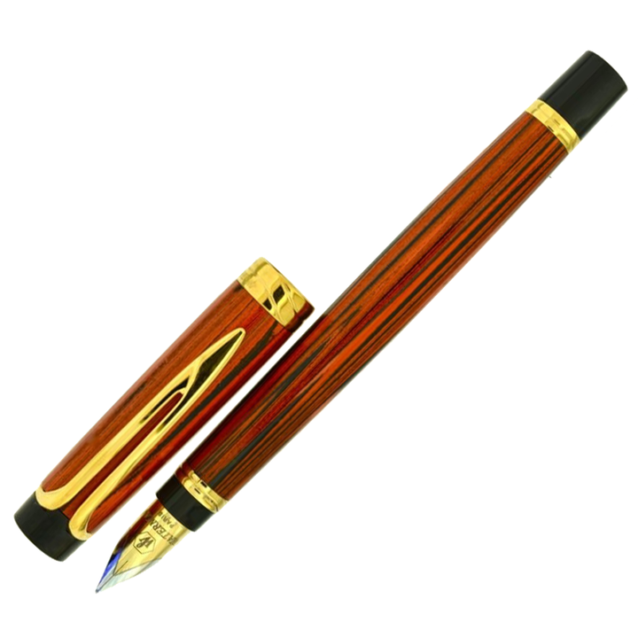 Waterman Liaison Ebonite Orange Gold Trim Fountain Pen - KSGILLS.com | The Writing Instruments Expert