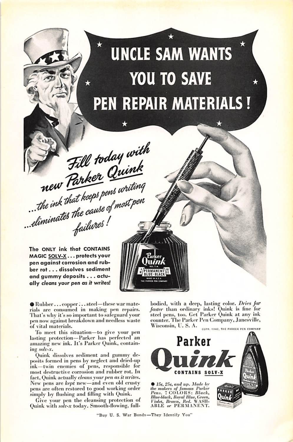 Parker Quink Tattoos Ballpoint Pen Jotter Special Edition Global Icons