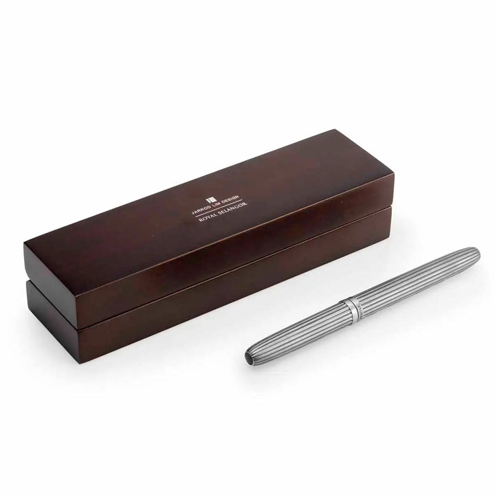 KSG LUXE - Royal Selangor Pewter Rollerball Pen - Savoy - Refill Black (F) SCHMIDT Germany and FREE LASER Engraving