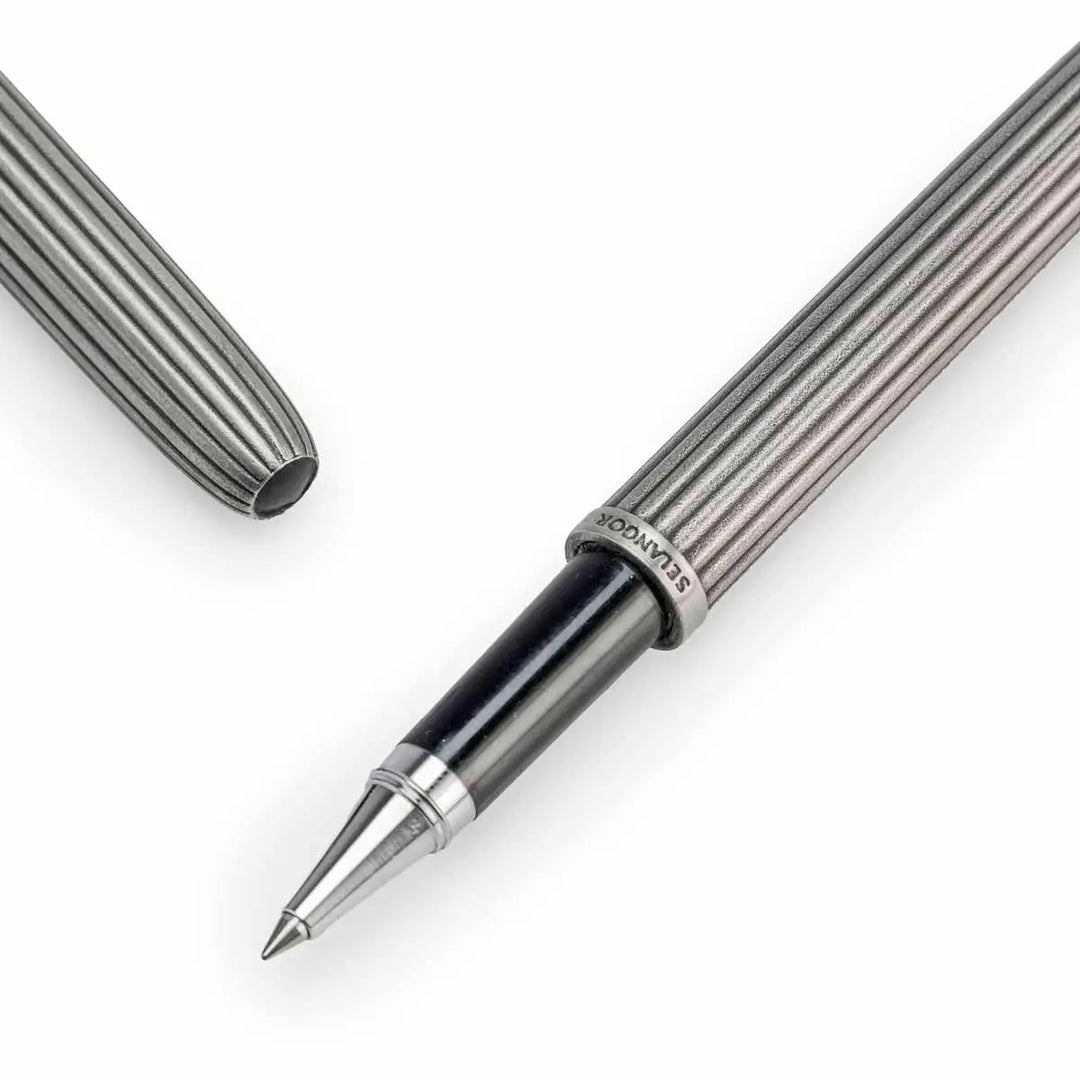 KSG LUXE - Royal Selangor Pewter Rollerball Pen - Savoy - Refill Black (F) SCHMIDT Germany and FREE LASER Engraving