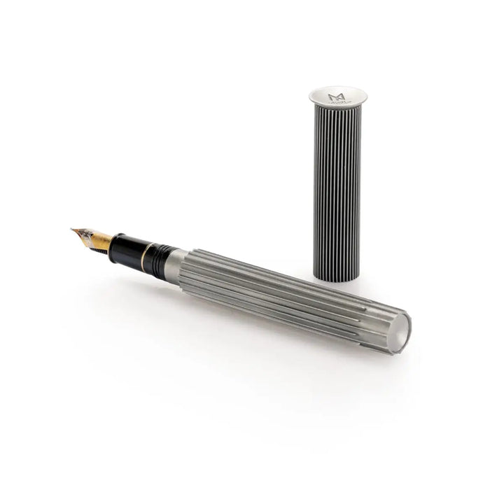 KSG LUXE - Royal Selangor Pewter 18K Gold Nib Fountain Pen (B) - Vapour with Ink Converter and FREE LASER Engraving