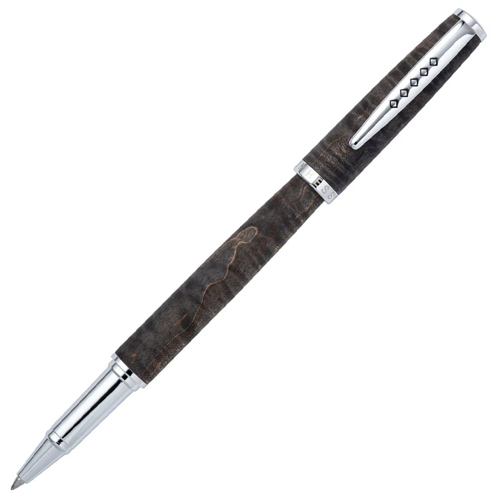 Tom Hessin Edinburgh Rollerball Pen - Stockbridge Stone Grey Chrome Trim