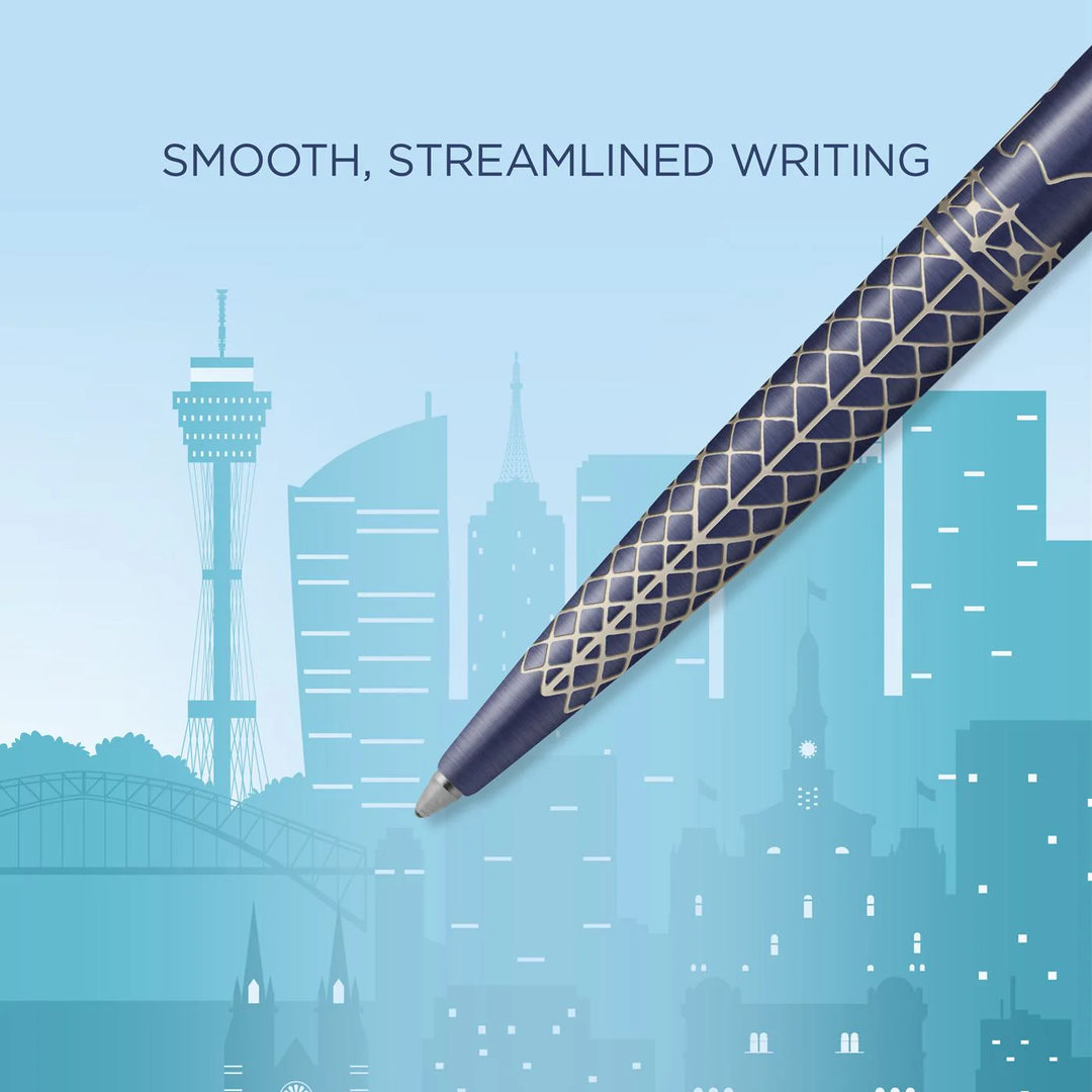 Parker Jotter Classic (PREMIUM) Ballpoint Pen - Sydney Special Edition Blue Chrome Trim