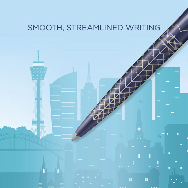 Parker Jotter Classic (PREMIUM) Ballpoint Pen - Sydney Special Edition Blue Chrome Trim