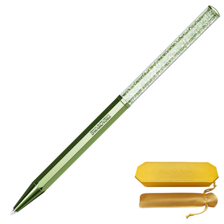 Swarovski Crystalline Octagon Ballpoint Pen - Dark Green (with LASER Engraving) - KSGILLS.com | The Writing Instruments Expert