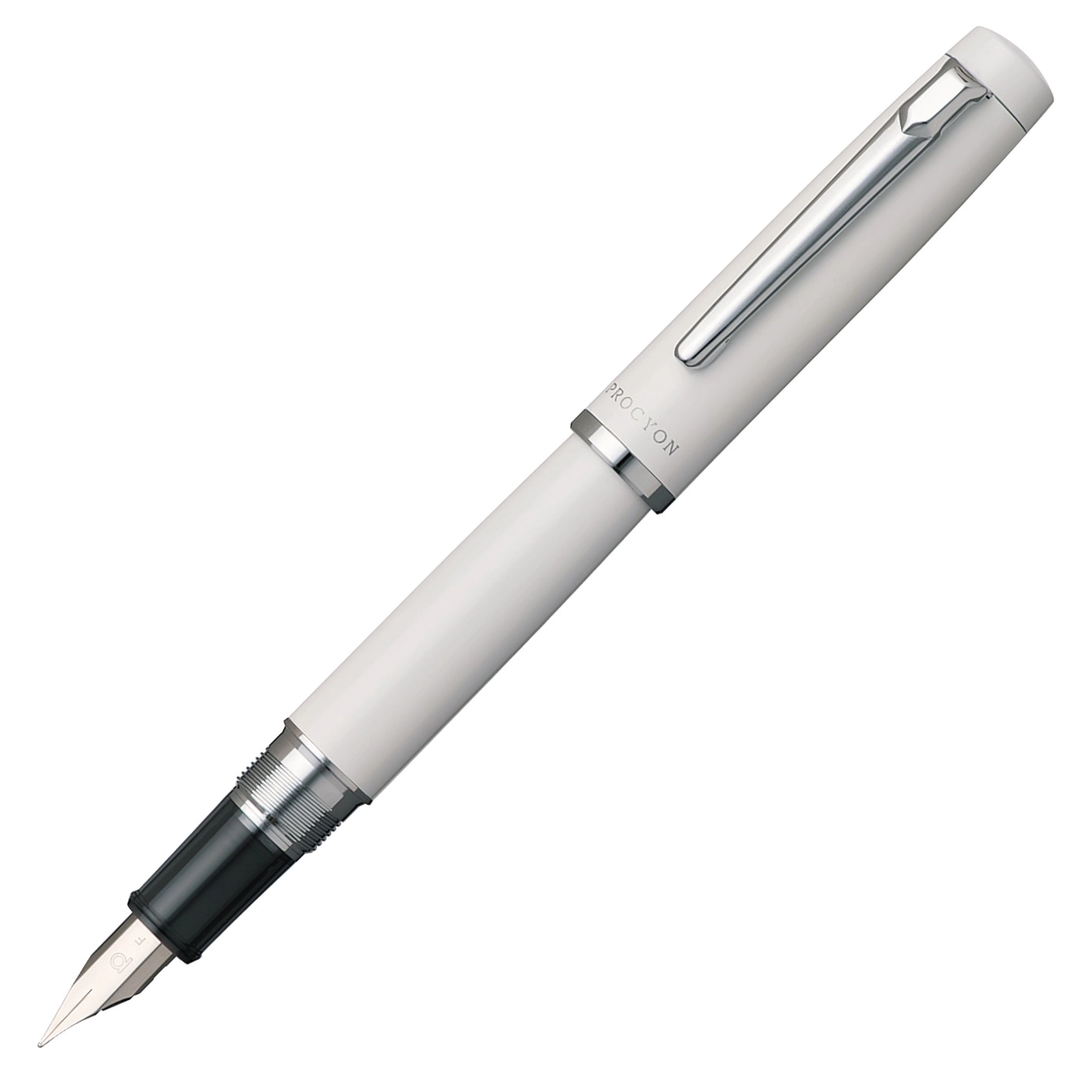 Platinum Procyon Fountain Pen - Porcelain White WITH Ink Converter and LASER Engraving