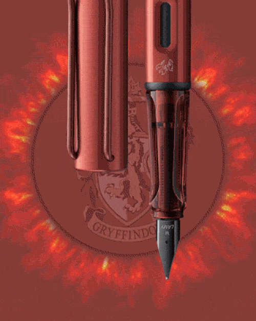 Lamy AL-Star Fountain Pen - Gryffindors WITH Ink Converter and LASER Engraving (Harry Potter Special Edition)