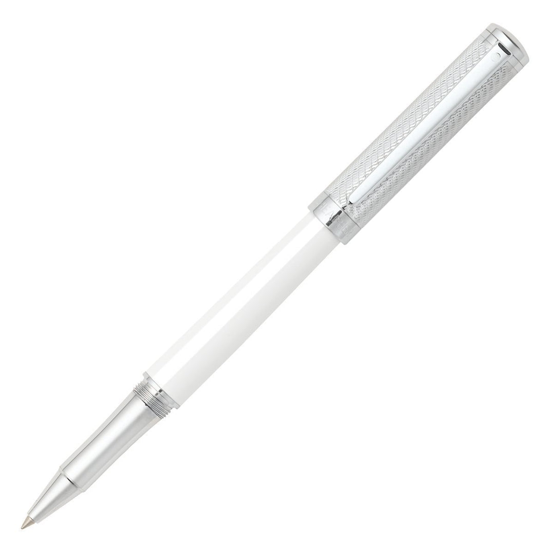 Sheaffer Intensity Rollerball Pen - White Engraved Chrome Cap Chrome Trim