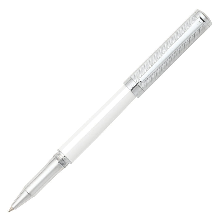 Sheaffer Intensity Rollerball Pen - White Engraved Chrome Cap Chrome Trim