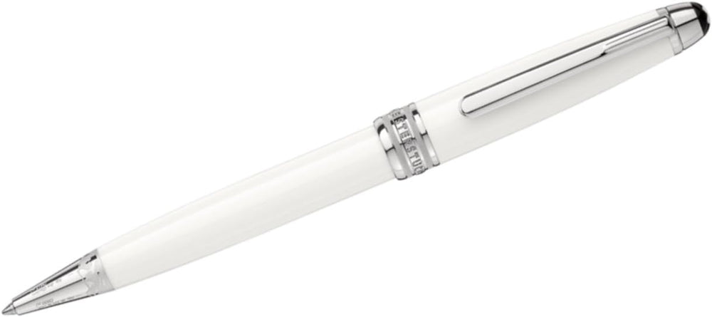 Montblanc Meisterstuck Solitaire Mozart Tribute to the Montblanc White Gold Ballpoint Pen - KSGILLS.com | The Writing Instruments Expert