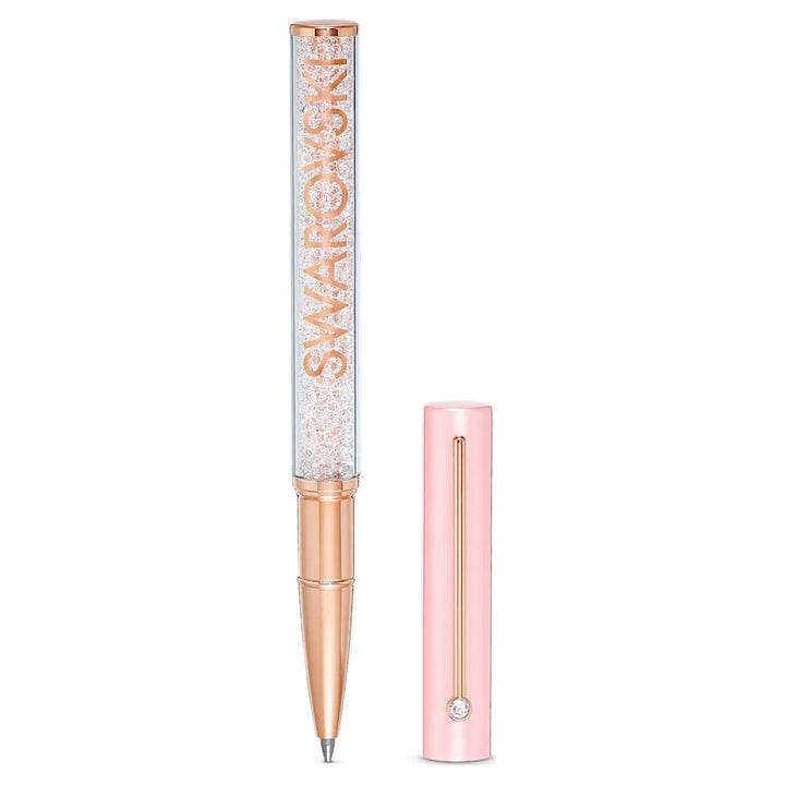 Swarovski Crystalline Gloss Rollerball Pen - Pink Rose Gold Trim - KSGILLS.com | The Writing Instruments Expert