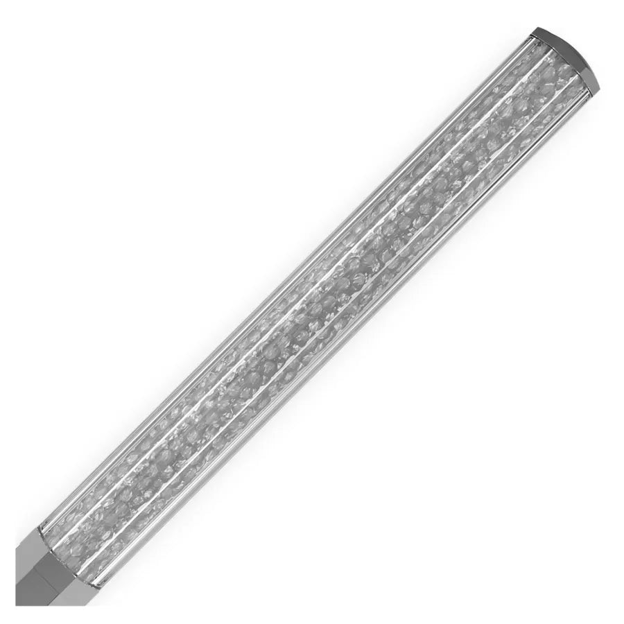 Swarovski Crystalline Octagon Ballpoint Pen - Grey Chrome Trim - KSGILLS.com | The Writing Instruments Expert