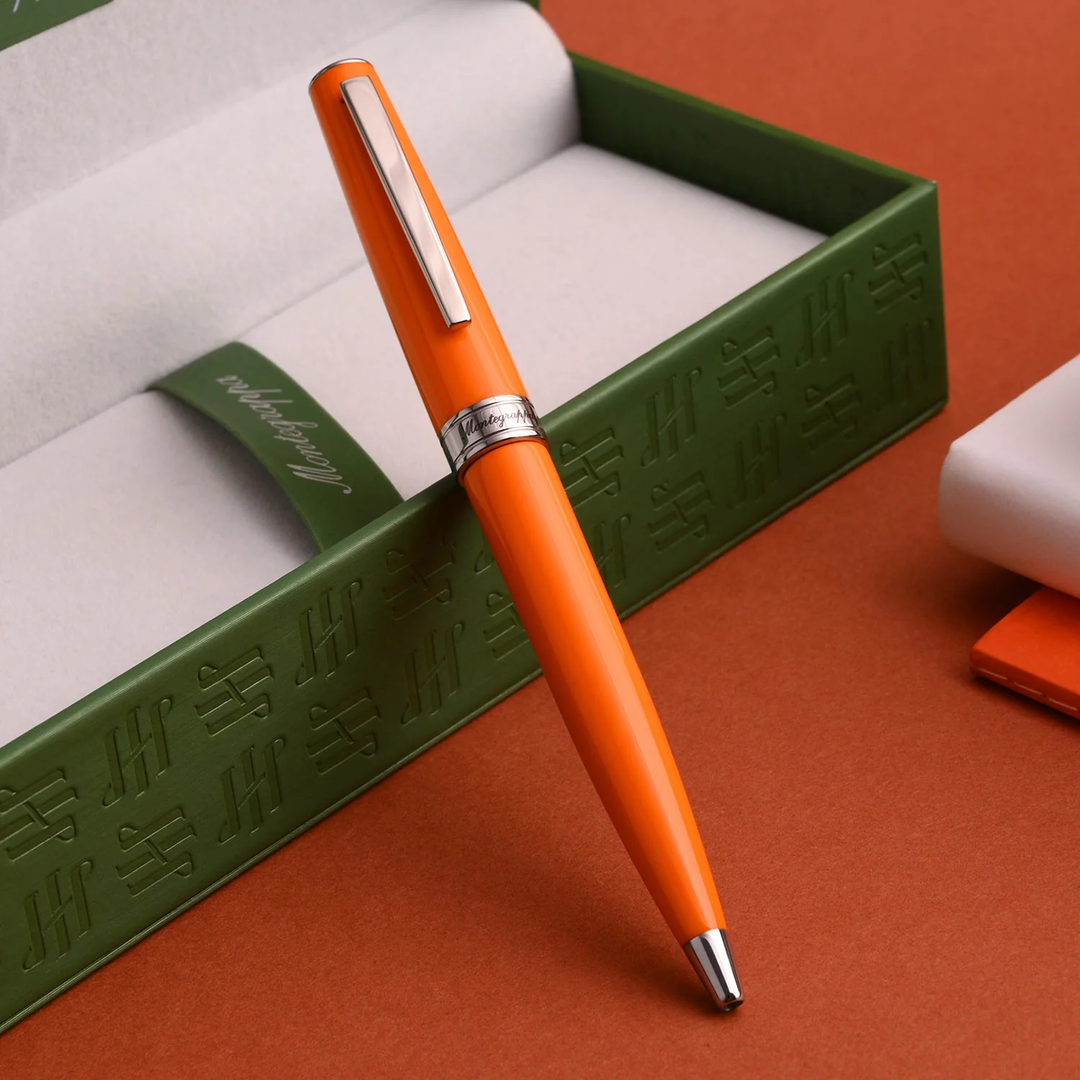 Montegrappa Armonia Ballpoint Pen -  Orange Chrome Trim