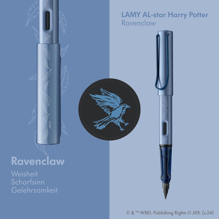 Lamy AL-Star Fountain Pen - Ravenclaw WITH Ink Converter and LASER Engraving (Harry Potter Special Edition)
