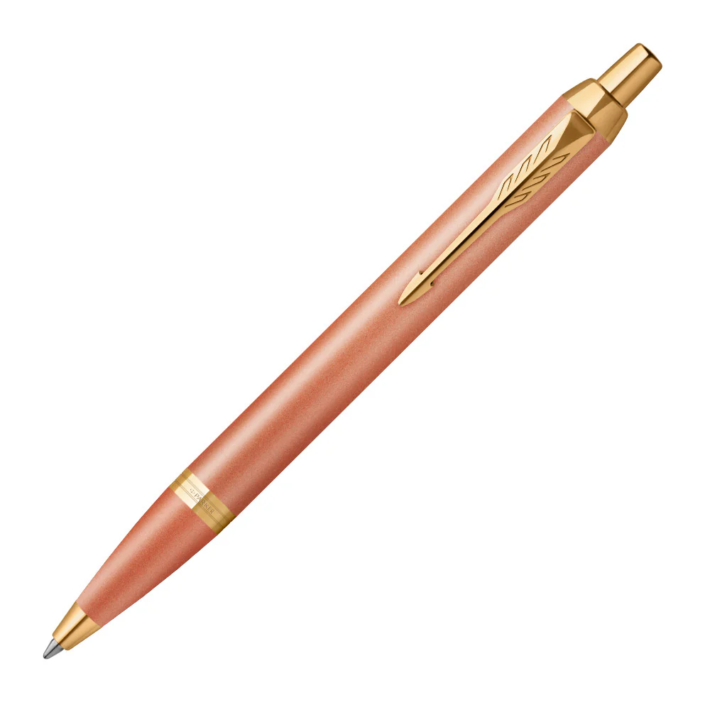 KSG Set - Parker IM Ballpoint Pen - Writing Rituals - Orange Gold Trim - Refill Black Medium (M)