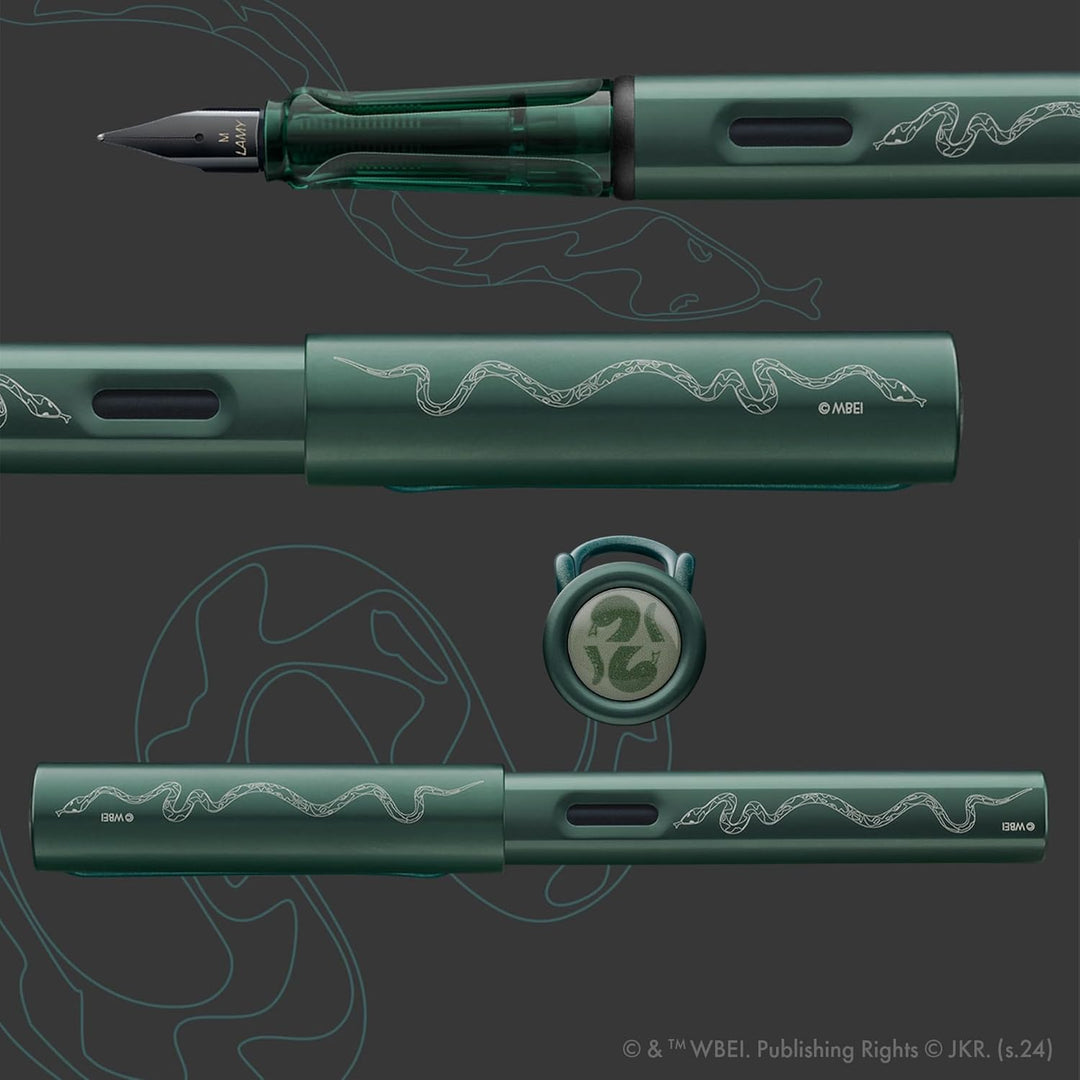Lamy AL-Star Fountain Pen - Slytherin WITH Ink Converter and LASER Engraving (Harry Potter Special Edition)