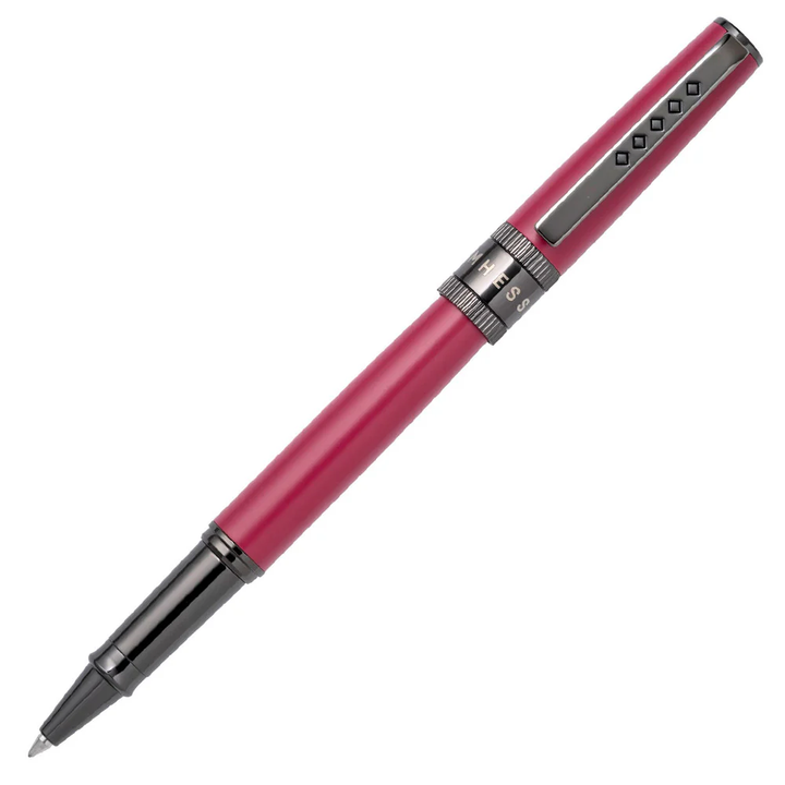 Tom Hessin Rebel Rollerball Pen - Jewellers Rouge Red Gunmetal Black Trim