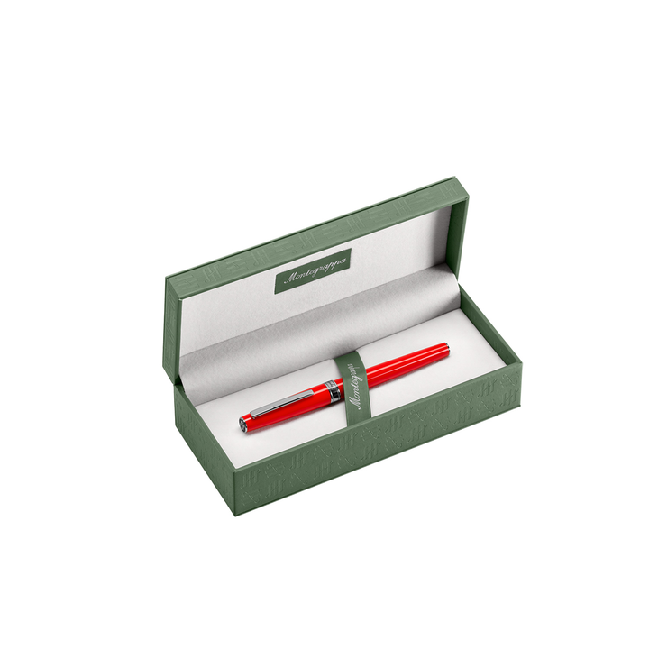 Montegrappa Armonia Rollerball Pen -  Scarlet Red Chrome Trim