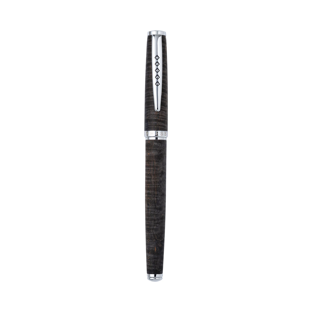 Tom Hessin Edinburgh Rollerball Pen - Stockbridge Stone Grey Chrome Trim