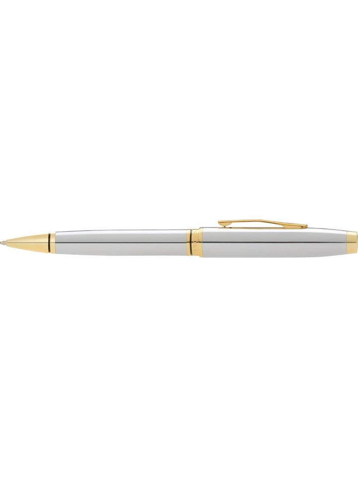 KSG set - Single Pen SET - Cross Coventry Ballpoint Pen - Polished Chrome Gold Trim
