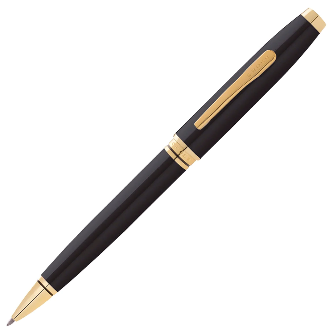 KSG set - Single Pen SET - Cross Coventry Ballpoint Pen - Black Gold Trim
