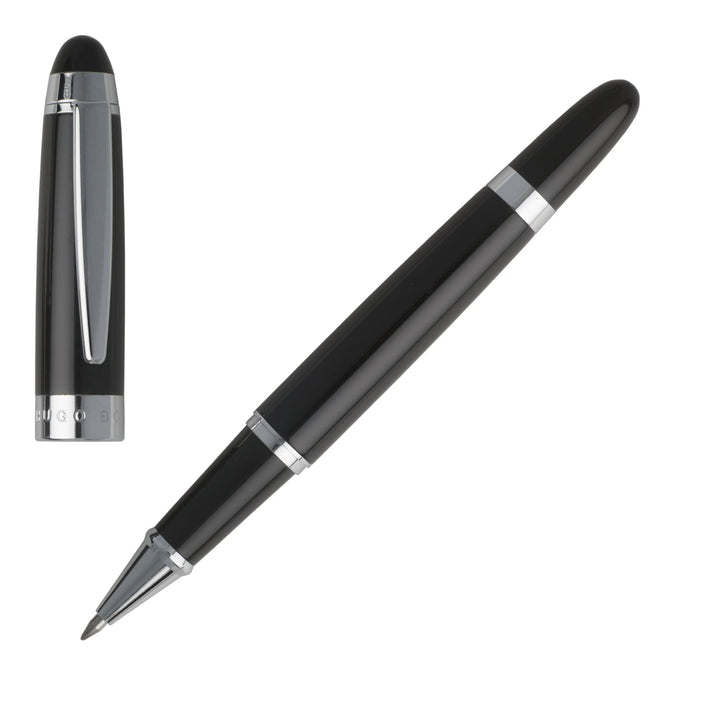 Hugo Boss Icon Rollerball Pen - Black Chrome Trim