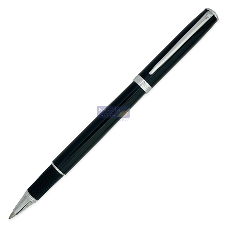 Alain Delon Galaxy Rollerball Pen - Black Chrome Trim (with LASER Engraving) - KSGILLS.com | The Writing Instruments Expert