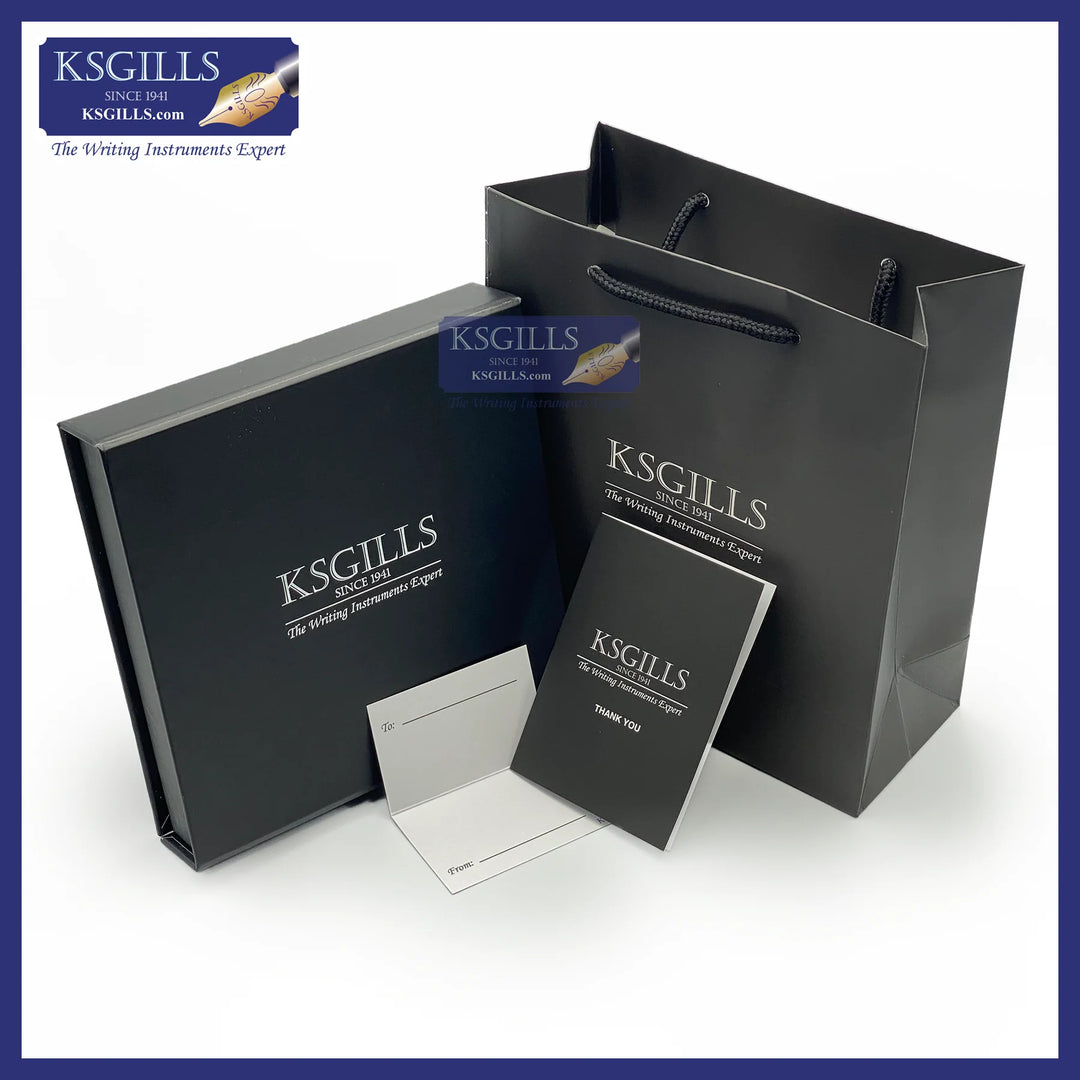 KSG set - Single Pen SET - Waterman Allure Fountain Pen - Brushed Steel (with ink Converter, Ink Cartridges (Blue 1pc & Black 1pc) & KSGILLS Premium Gift Box)