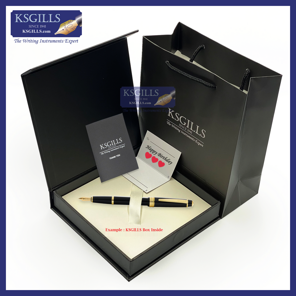 Franklin Covey Lexington Ballpoint Pen - Glossy Chrome Gold Trim (with KSGILLS Premium Gift Box) - KSGILLS.com | The Writing Instruments Expert