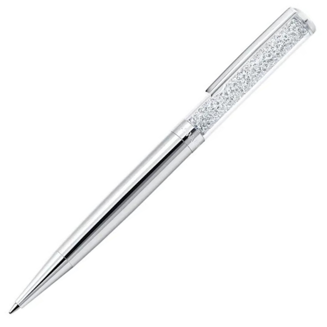 Swarovski Crystalline Ballpoint Pen - Silver Chrome Trim - KSGILLS.com | The Writing Instruments Expert