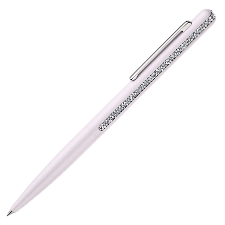 Swarovski Crystal Shimmer Ballpoint Pen - Pink Chrome Trim - KSGILLS.com | The Writing Instruments Expert