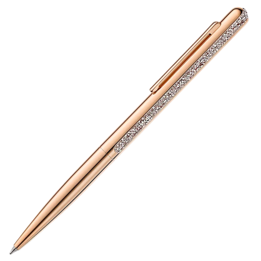 Swarovski Crystal Shimmer Ballpoint Pen - Rose Gold Trim - KSGILLS.com | The Writing Instruments Expert