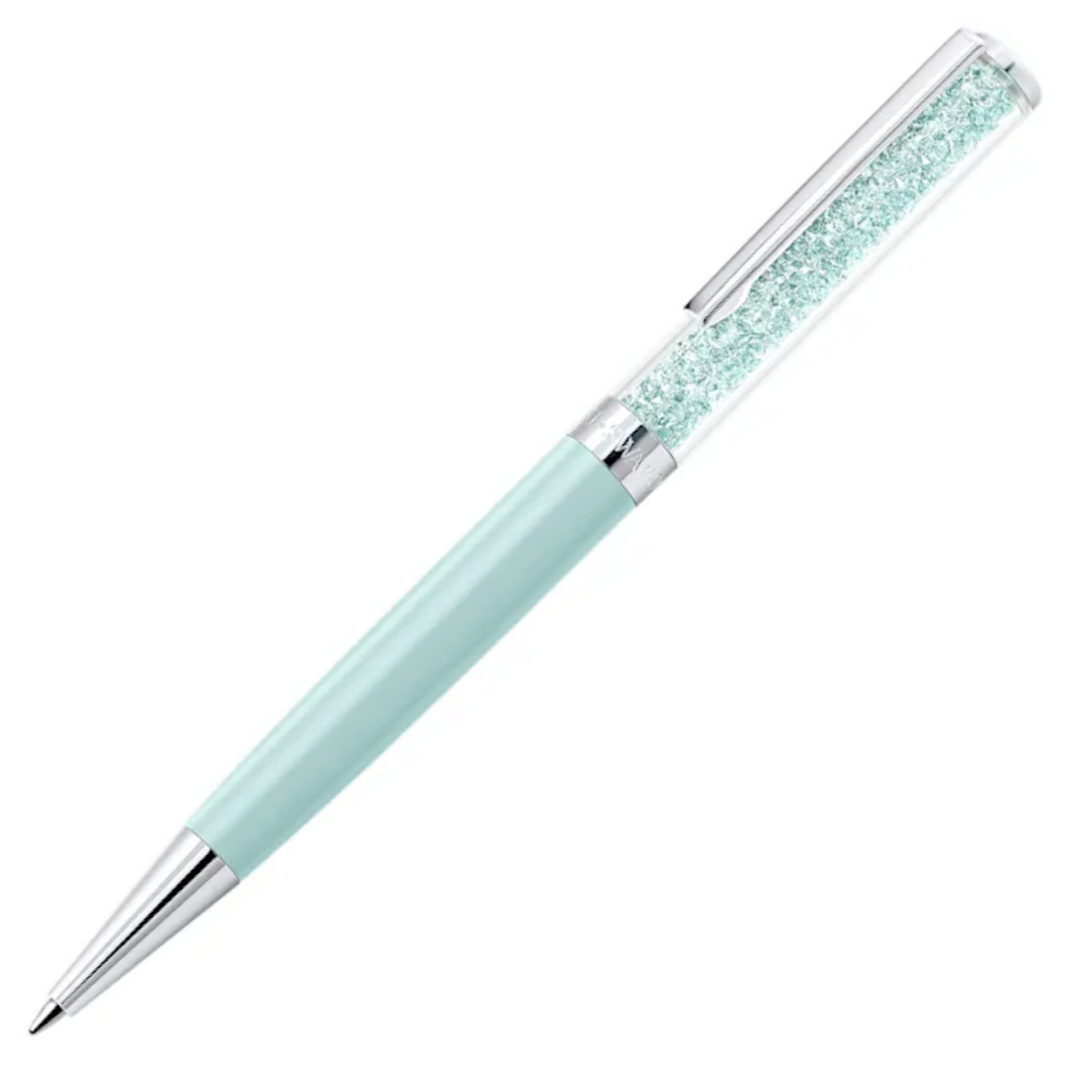 Swarovski Crystalline Ballpoint Pen - Green Chrome Trim - KSGILLS.com | The Writing Instruments Expert
