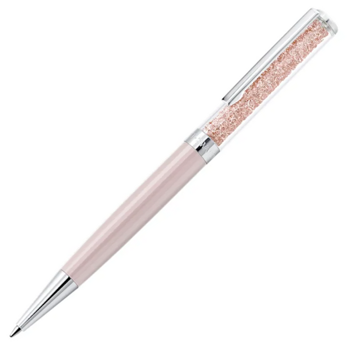 Swarovski Crystalline Ballpoint Pen - Pink Chrome Trim - KSGILLS.com | The Writing Instruments Expert
