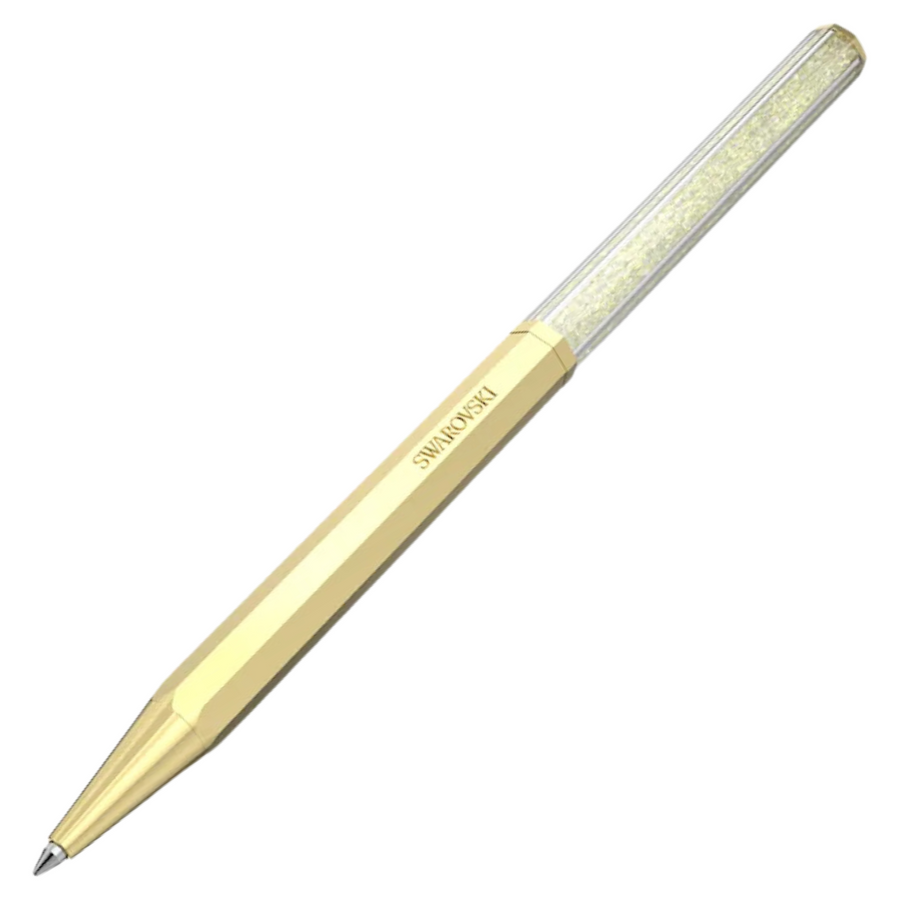 Swarovski Crystalline Octagon Ballpoint Pen - Yellow Gold Trim - KSGILLS.com | The Writing Instruments Expert
