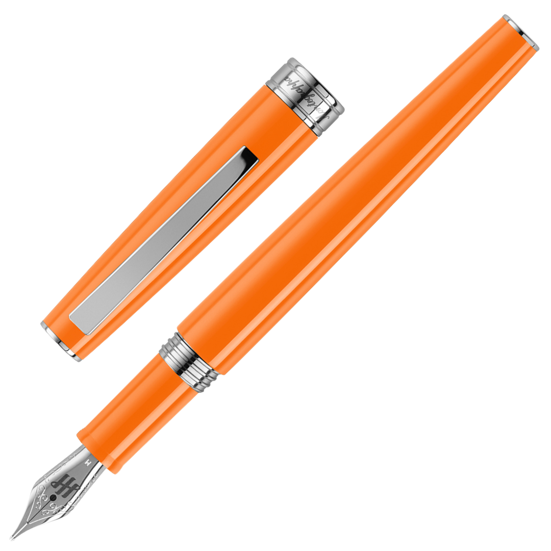 KSG Set - Montegrappa Armonia Fountain Pen - Orange Chrome Trim
