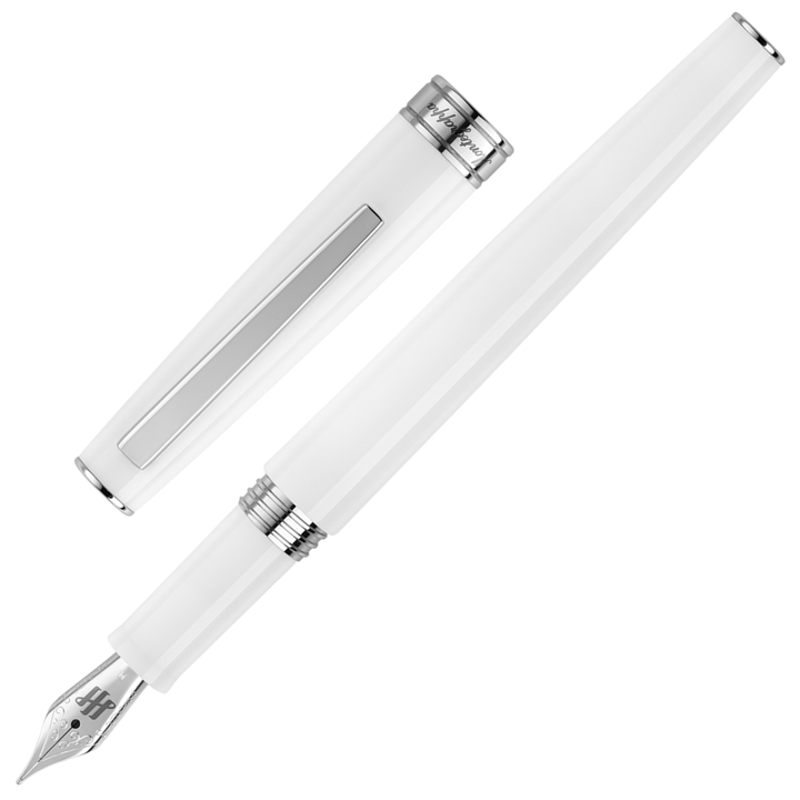 KSG Set - Montegrappa Armonia Fountain Pen - White Chrome Trim