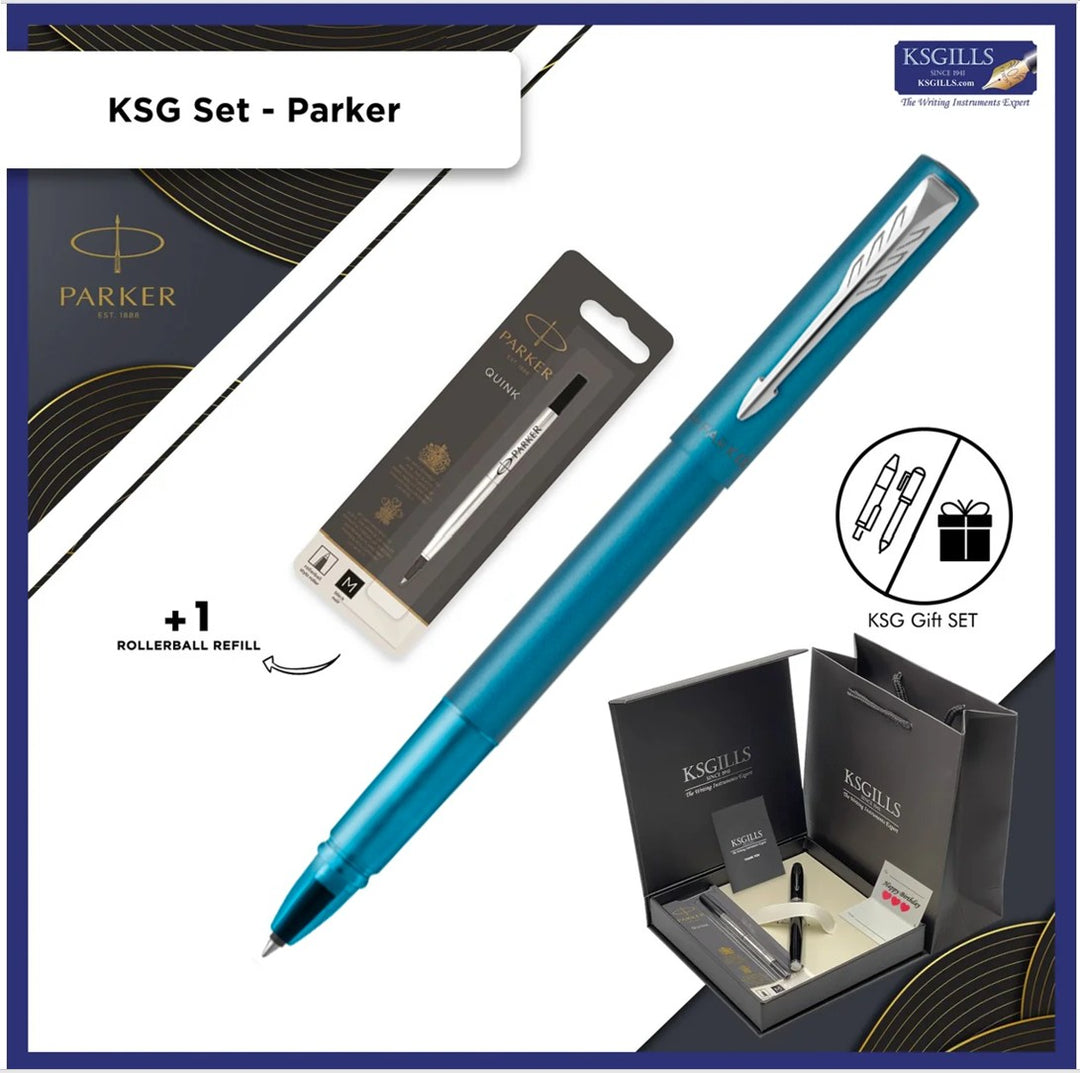 KSG set - GIFT SET & Single Pen (Parker Vector XL Rollerball Pen [Various Colours] with 1pc EXTRA REFILL